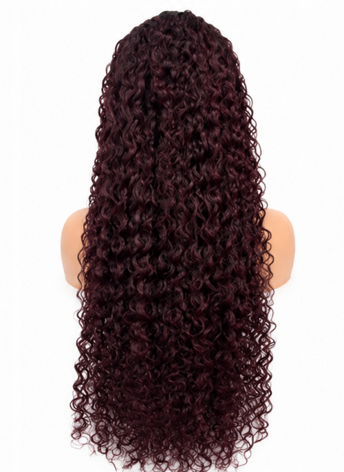 HK hair 1B 13x4 HD lace deep wave curly wig 24"
